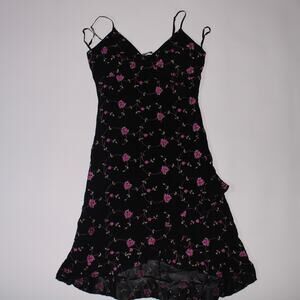 Girl Xpress Black Midi Double Lined Dress With Purple